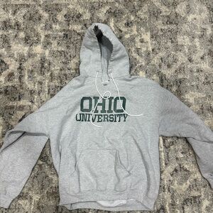 Gray Ohio University Hoodie